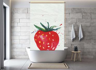 Extartiqe Duschrollo - Erdbeere modernes Rollo Made in Germany